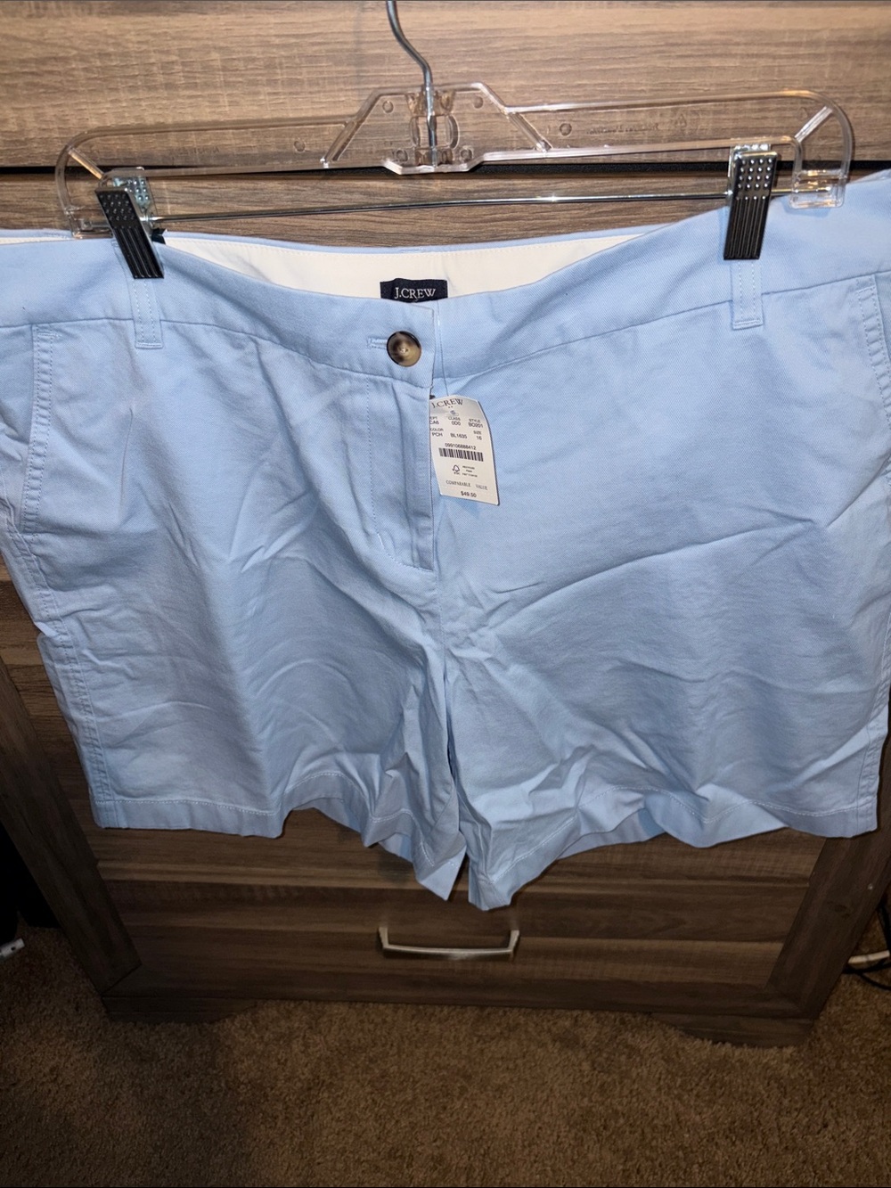 J. Crew Light Blue Cotton Chino Bermuda Shorts